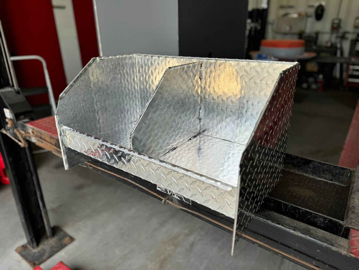 RaceMates 39208 Double Helmet Rack / Diamond Tread Aluminum / Owens Products Garage & Trailer Owens Products