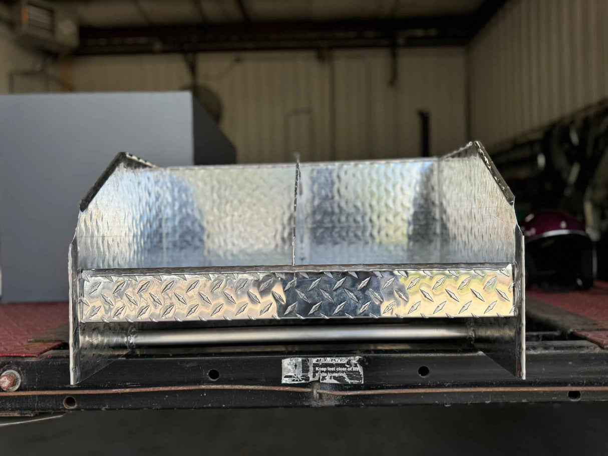 RaceMates 39208 Double Helmet Rack / Diamond Tread Aluminum / Owens Products Garage & Trailer Owens Products