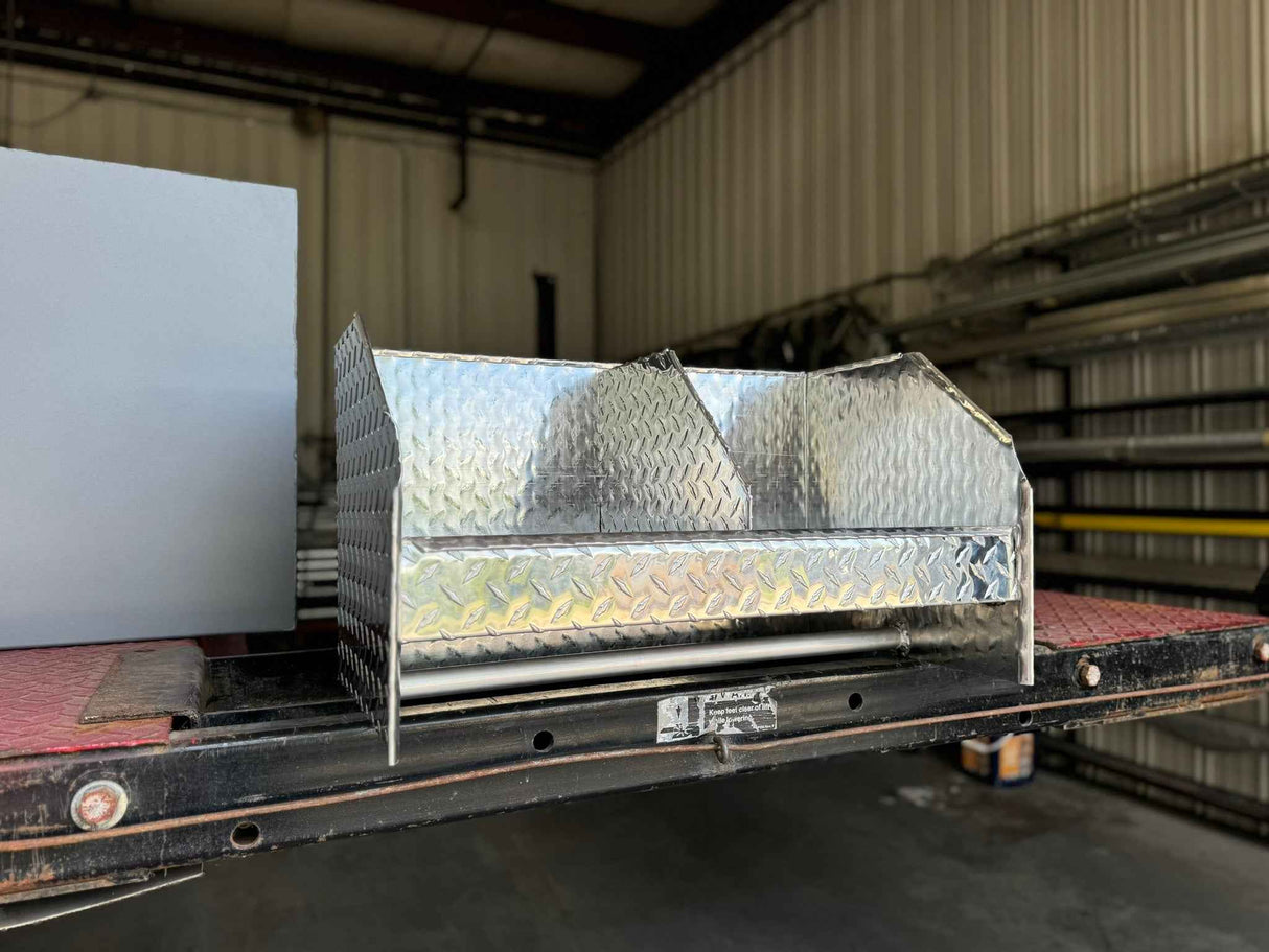 RaceMates 39208 Double Helmet Rack / Diamond Tread Aluminum / Owens Products Garage & Trailer Owens Products