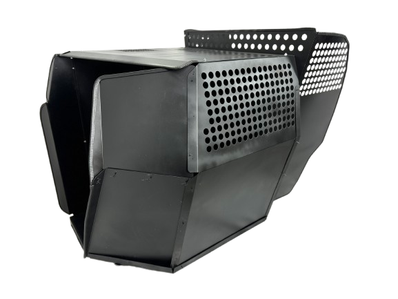 Dog Crate 55325 Professional K9 Series Chevrolet 2021-Current Tahoe 2/3-1/3 K9/Prisoner Vehicle Insert / Mill Finish Aluminum / Black / Owens Products Professional K9 Series Owens Products