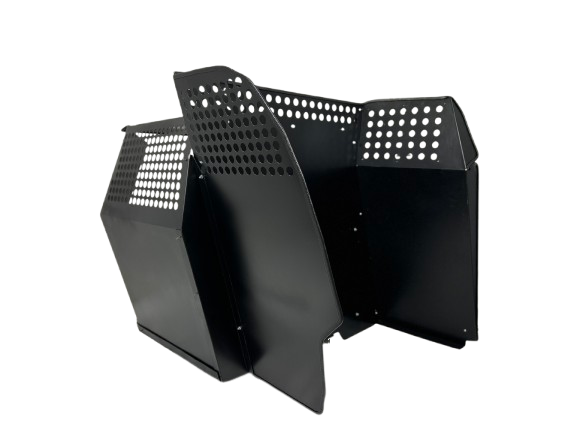 Dog Crate 55325 Professional K9 Series Chevrolet 2021-Current Tahoe 2/3-1/3 K9/Prisoner Vehicle Insert / Mill Finish Aluminum / Black / Owens Products Professional K9 Series Owens Products