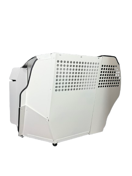 Dog Crate 55330W Professional K9 Series Dodge 2011-Current Durango 2/3-1/3 K9/Prisoner Vehicle Insert / Mill Finish Aluminum / White / Owens Products Professional K9 Series Owens Products