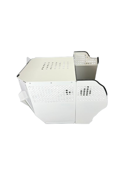 Dog Crate 55330W Professional K9 Series Dodge 2011-Current Durango 2/3-1/3 K9/Prisoner Vehicle Insert / Mill Finish Aluminum / White / Owens Products Professional K9 Series Owens Products