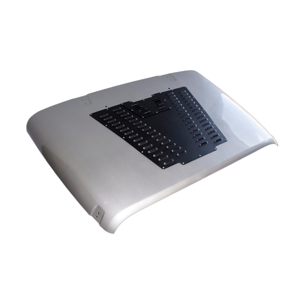 Hood Plate Universal Aluminum Hood Plate With Mounting Hardware Textured Black Powder Coat 07-17 Jeep Jk Wrangler Aluminum Textured Black Owens Products