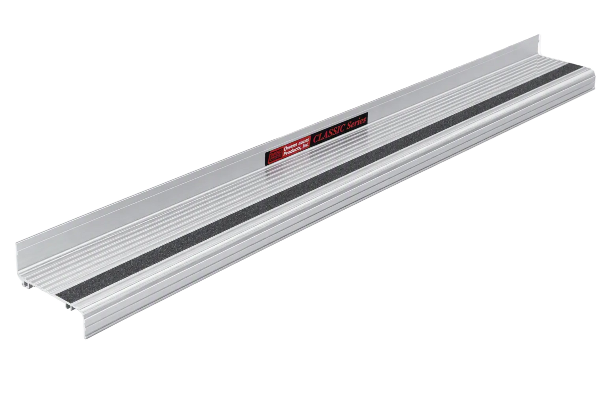 Running Boards Classic Series Extruded 4 Inch 19-Current Ram 1500/2500/3500 Crew Cab Aluminum Nickel Owens Products Running Board Owens Products