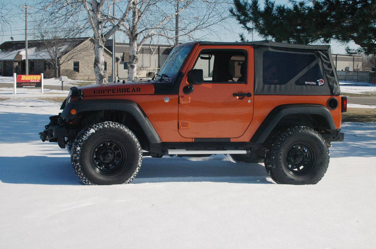 Running Boards Owens Fusion Step Textured Nickel Powder Coat 07-17 Jeep Wrangler No Rubicon Aluminum Textured Nickel Owens Products OC5141N-01
