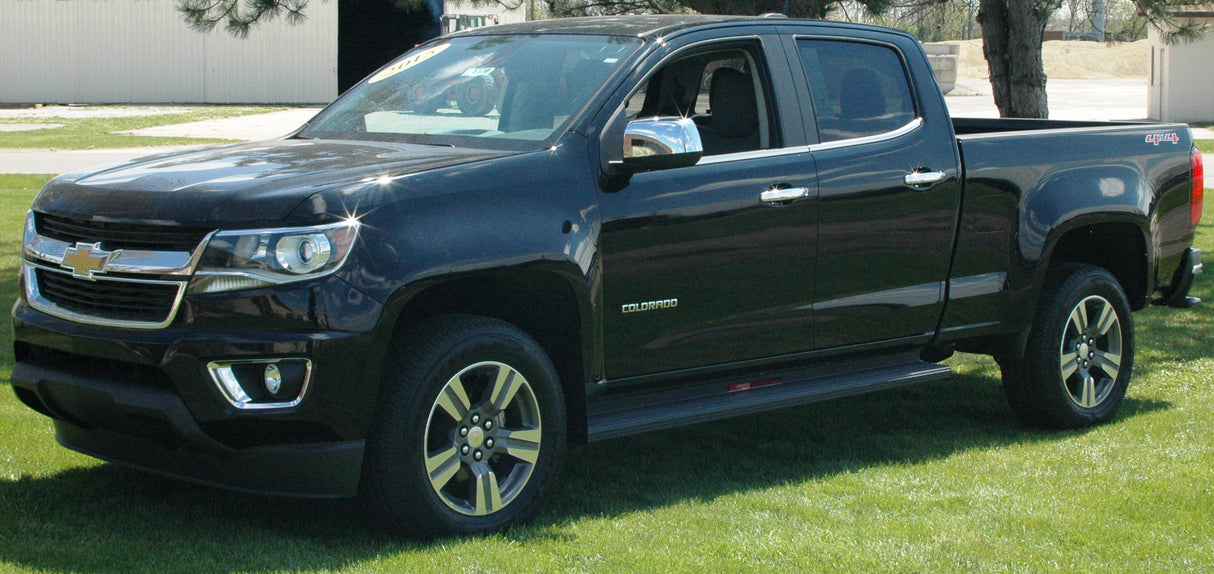 Running Boards Classicpro Series Extruded 2 Inch Black 15-18 Colorado/Canyon W/O Flares 2 Inch Riser Crew Cab Aluminum Black Owens Products