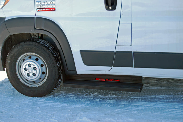 Running Boards Classicpro Series Extruded 4 Inch Black 07-21 Toyota Tundra 4 Inch Riser Standard Cab Short Bed Aluminum Black Owens Products