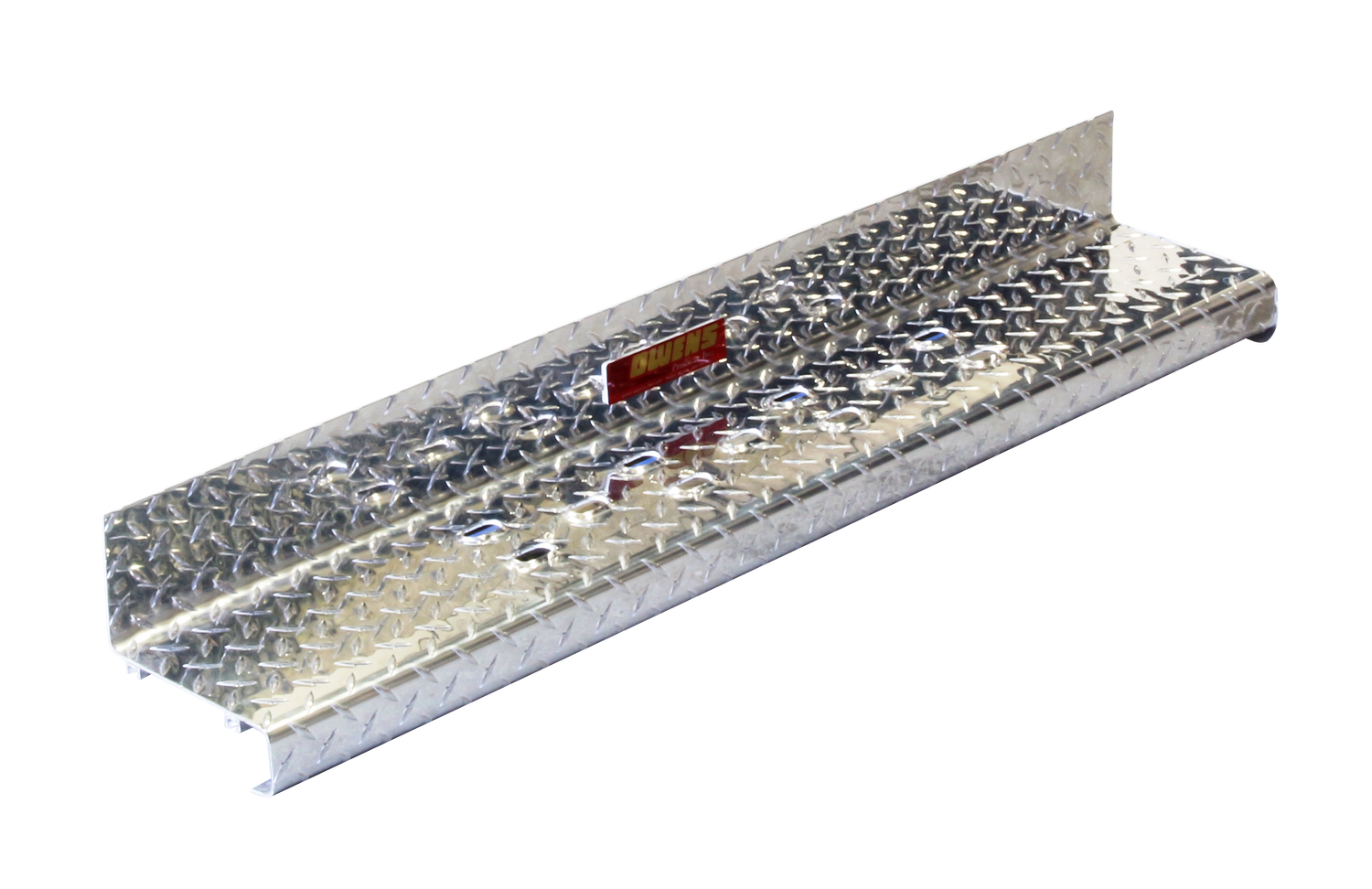 Running Boards Owens Commercial Diamond W/ Stone Guard With Star Burst Grip 92-14 Ford E Series 40 Inch Driver 102 Inch Passenger W/Flares 4 Inch Riser 138 Inch Aluminum Owens Products