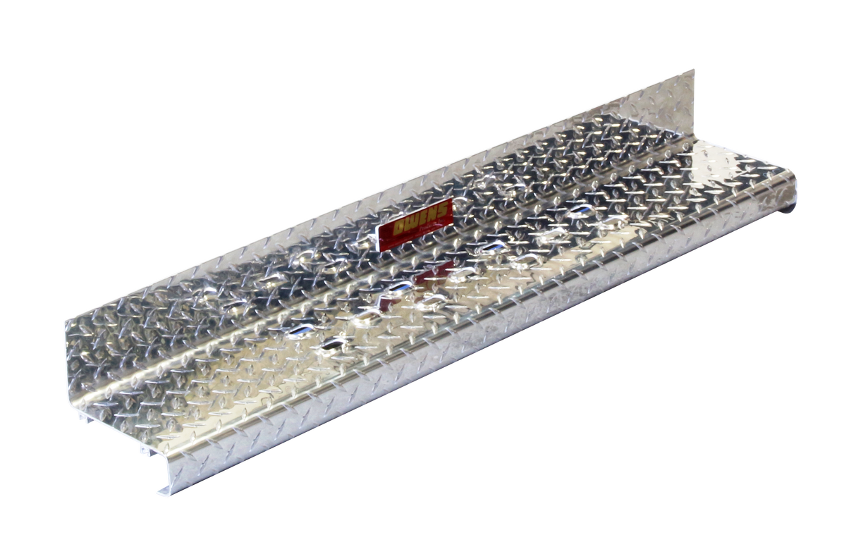 Running Boards Owens Commercial Diamond W/ Stone Guard With Star Burst Grip 99-16 Ford F250/F350 Super Duty W/O Flares 4 Inch Riser Standard Cab Aluminum Owens Products Running Board Owens Products