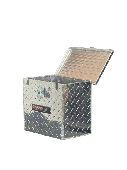 RaceMates 13185 Battery Box / Diamond Tread Aluminum / Owens Products