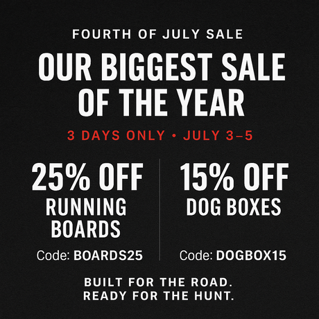 25% Off Running Boards – Limited Time