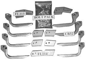 Running Board Mounting Bracket Kit For 68002-01 (Must Order Separately) 17-21 Toyota Tundra Heavy Gauge Steel Silver Owens Products Bracket Kit Owens Products