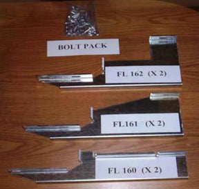 Running Board Mounting Bracket Kit For Transender Running Boards 10-13 Ford Transit Connect Heavy Gauge Steel Silver Owens Products Bracket Kit Owens Products