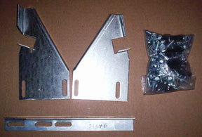 Running Board Mounting Bracket Kit For Transender Running Boards 97-03 Ford F150 Light Duty W/O Flares Standard Cab Heavy Gauge Steel Silver Owens Products Running Board Owens Products