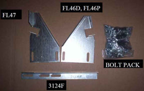 Running Board Mounting Bracket Kit For Transender Running Boards 01-03 Ford F150 Supercrew Cab Heavy Gauge Steel Silver Owens Products Bracket Kit Owens Products