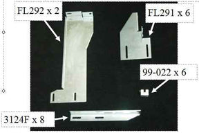Running Board Mounting Bracket Kit 16-17 Nissan Titan Heavy Gauge Steel Silver Owens Products Bracket Kit Owens Products