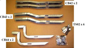 Running Board Mounting Bracket Kit For Transender Running Boards 15-17 Nissan Rogue Heavy Gauge Steel Silver Owens Products Bracket Kit Owens Products