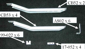 Running Board Mounting Bracket Fusion Bracket Kit 07-17 Jeep Wrangler 2 Door Heavy Gauge Steel Silver Owens Products Bracket Kit Owens Products