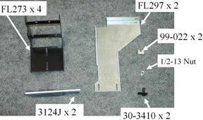 Running Board Mounting Bracket Fusion Bracket Kit 15-18 Ford F150 Super Heavy Gauge Steel Silver Owens Products Bracket Kit Owens Products