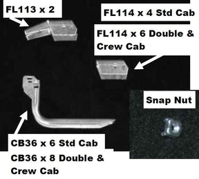 Running Board Mounting Bracket Fusion Bracket Kit 07-17 Toyota Tundra Standard Cab Heavy Gauge Steel Silver Owens Products Bracket Kit Owens Products