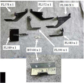 Running Board Mounting Bracket Kit For 6834114W-01 15-18 Ford Transit Van 148 Inch Heavy Gauge Steel Black / E-Transit Only / Owens Products Bracket Kit Owens Products