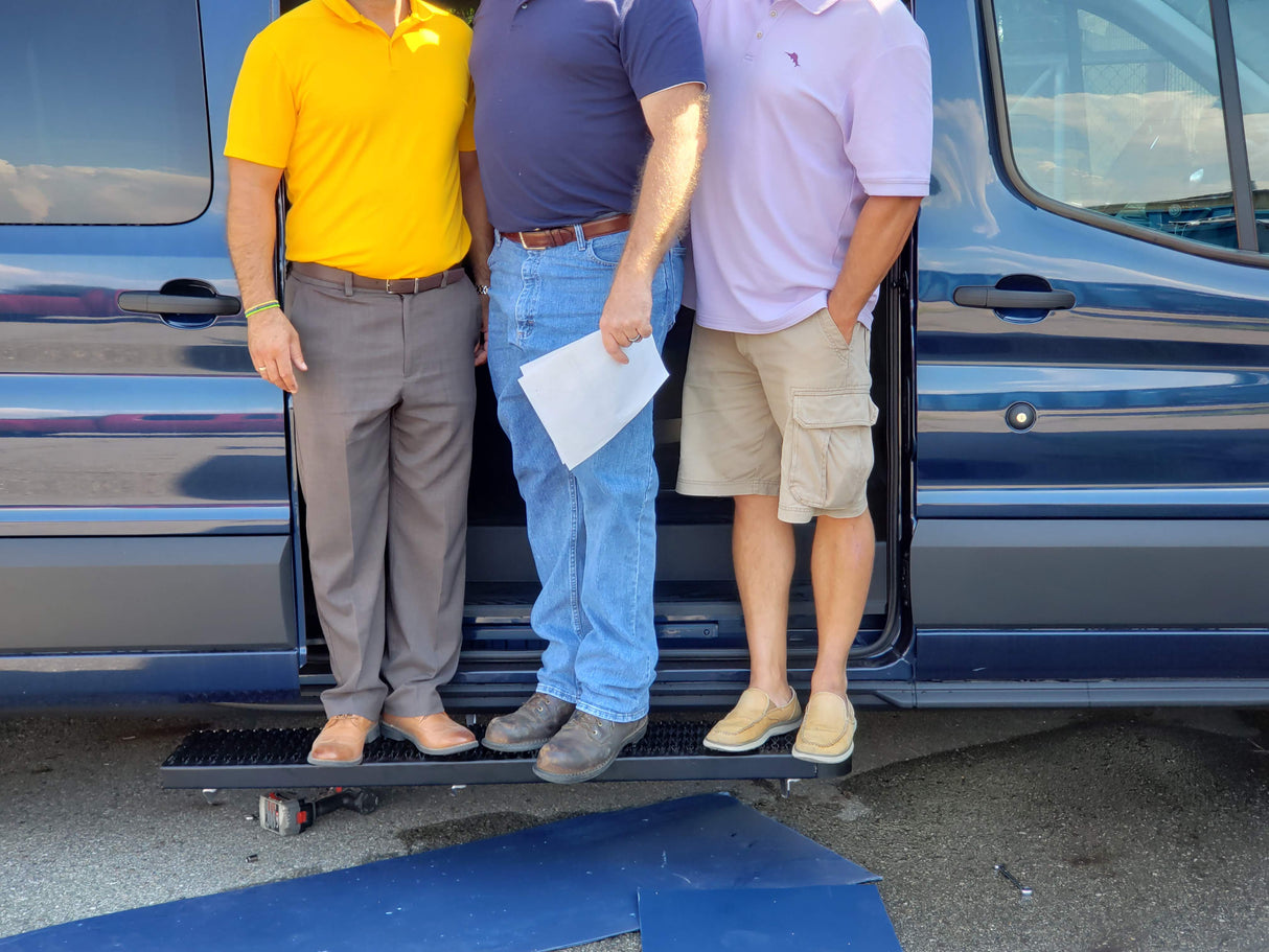 Transit Van Side Cargo Door Only / Running Boards / Aluminum / Black / Ford / 2015-2025 / Super Duty / Owens Products / 82376