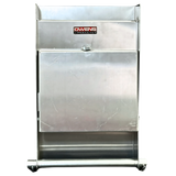 Small Mechanics Storage Cabinet With Fold Down Tray & Paper Towel Holder / RaceMate / Smooth Mill Finish Aluminum / Silver / Owens Products / 39100