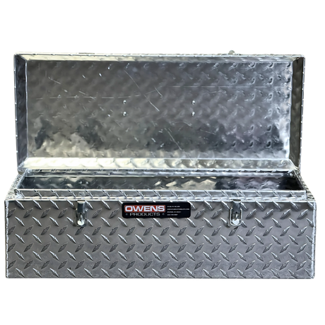 Tool Box - Tote Box 24 Inch / Diamond Tread Aluminum / Bright / 44010 / Owens Products Tool Box Owens Products