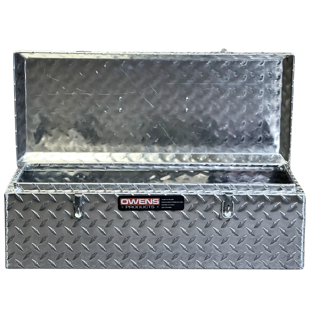 Tool Box - Tote Box 24 Inch / Diamond Tread Aluminum / Black / 44010B / Owens Products Tool Box Owens Products