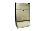 Small Mechanics Storage Cabinet With Fold Down Tray & Paper Towel Holder / RaceMate / Smooth Mill Finish Aluminum / Silver / Owens Products / 39100