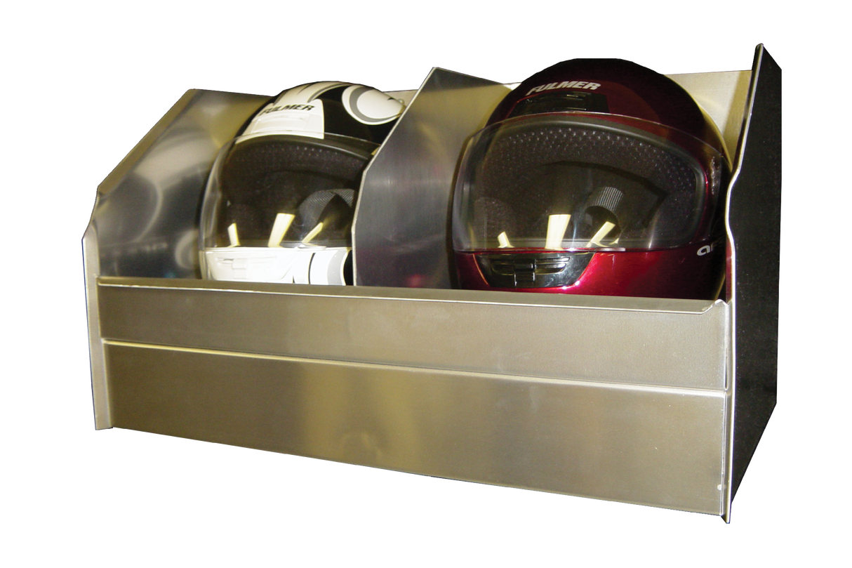 RaceMates 39208 Double Helmet Rack / Diamond Tread Aluminum / Owens Products