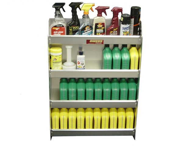 RaceMates 39216 Oil Storage Shelf Rack / 4-Tier / Diamond Tread Aluminum / Owens Products Garage & Trailer Owens Products
