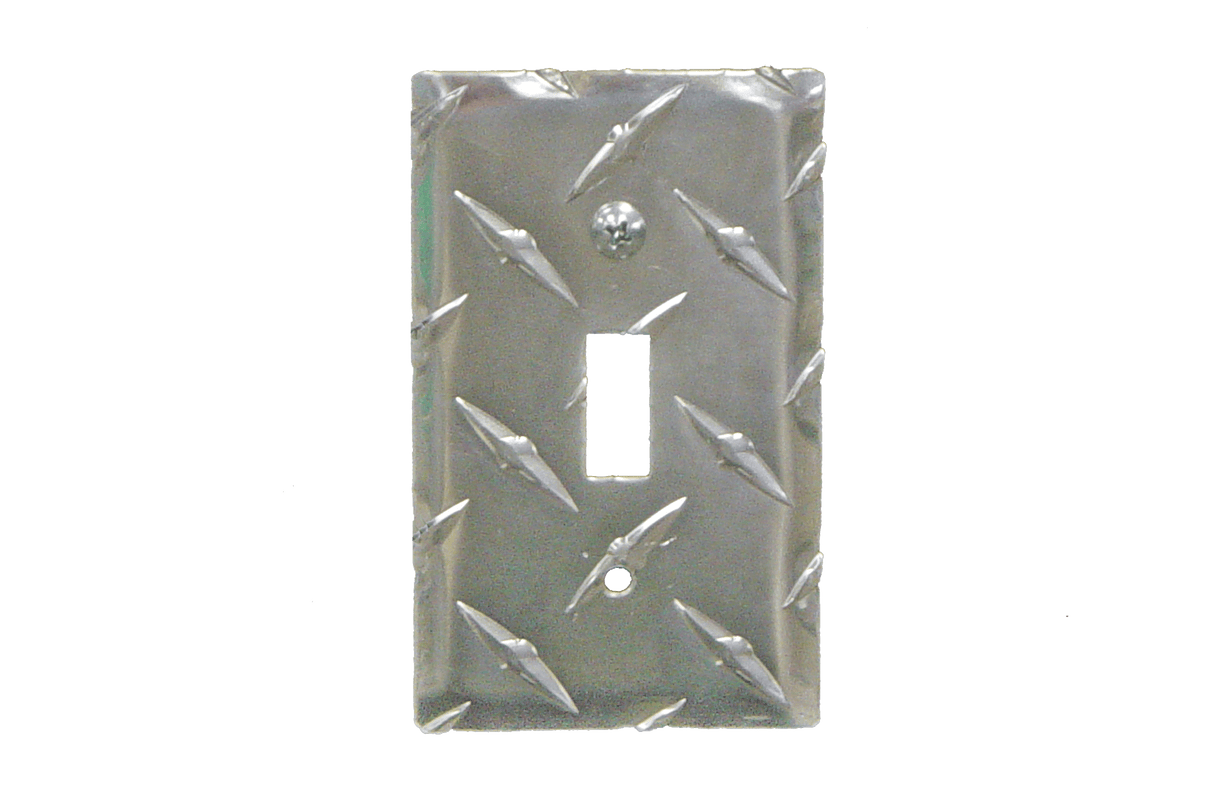 RaceMates / Single Switch Cover / Diamond Tread Aluminum / 39133 / Owens Products