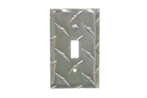 RaceMates / Single Switch Cover / Diamond Tread Aluminum / 39133 / Owens Products RaceMate Owens Products