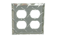 RaceMates / Dual Electrical Outlet Cover / Diamond Tread Aluminum / 39139 / Owens Products RaceMate Owens Products