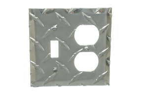 RaceMates / Blade Switch/Electrical Outlet Cover / Diamond Tread Aluminum / 39141 / Owens Products RaceMate Owens Products