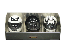 Triple Helmet Rack / RaceMate / Smooth Mill Finish Aluminum / Owens Products / 39147 RaceMate Owens Products