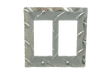 RaceMates / Dual Rocker (GFI) Switch Cover / Diamond Tread Aluminum / 39155 / Owens Products RaceMate Owens Products