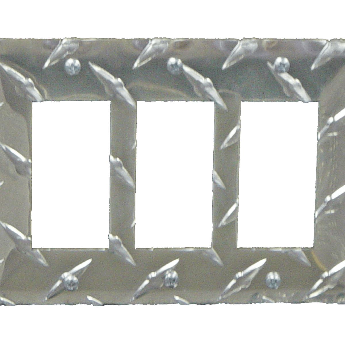 RaceMates / Triple Rocker (GFI) Switch Cover / Diamond Tread Aluminum ...