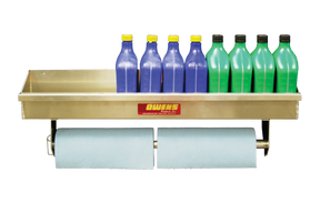 RaceMates 39263 Quart Size Storage Shelf, Paper Towel Holder / Diamond Tread Aluminum / Owens Products Garage & Trailer Owens Products