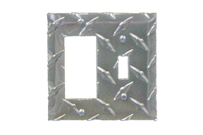 RaceMates / Blade Switch/Rocker (GFI) Switch Cover / Diamond Tread Aluminum / 39164 / Owens Products RaceMate Owens Products