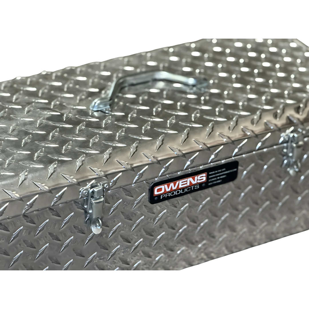 Tool Box - Tote Box 24 Inch / Diamond Tread Aluminum / Bright / 44010 / Owens Products Tool Box Owens Products