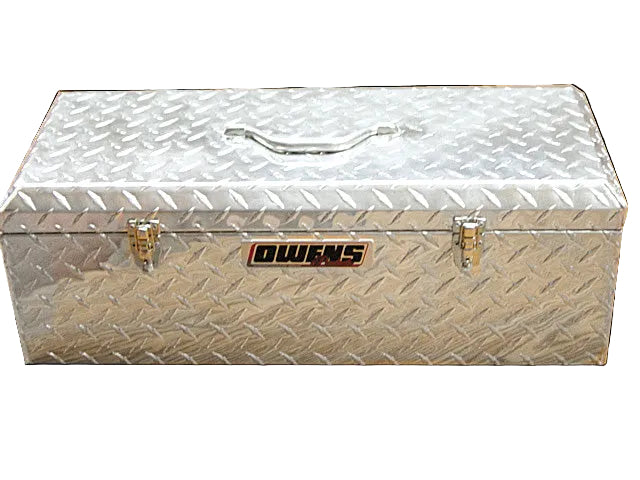 Tool Box - Tote Box 16 Inch / Diamond Tread Aluminum / Black / 44009B / Owens Products Tool Box Owens Products