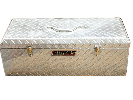 Tool Box - Tote Box 16 Inch / Diamond Tread Aluminum / Black / 44009B / Owens Products Tool Box Owens Products