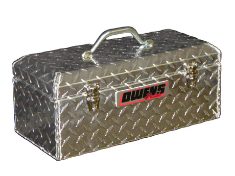 Tool Box - Tote Box 16 Inch / Diamond Tread Aluminum / Black / 44009B / Owens Products Tool Box Owens Products