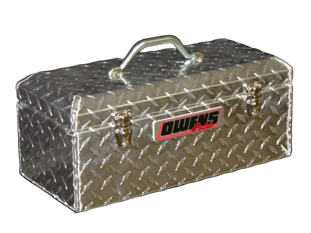 Tool Box - Tote Box 16 Inch / Diamond Tread Aluminum / Black / 44009B / Owens Products Tool Box Owens Products