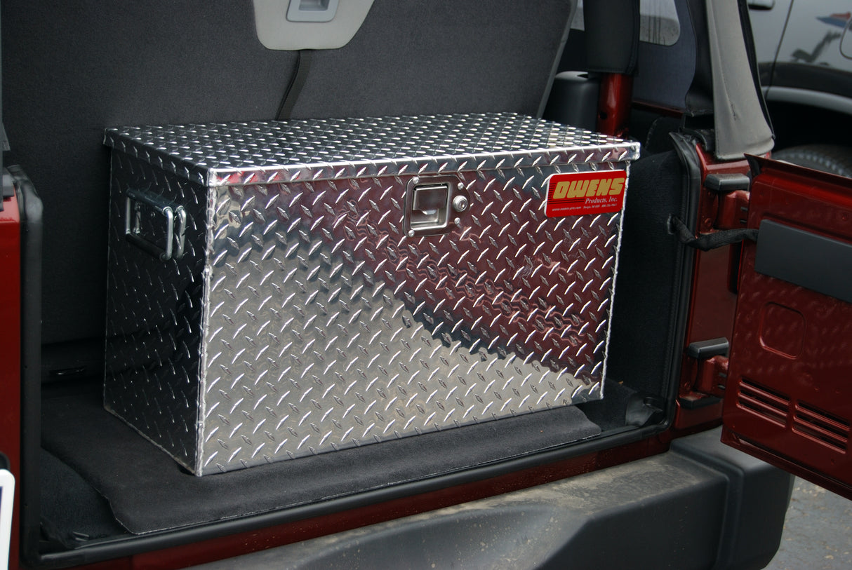 Truck Jeep Tool Box Garrison Series Utility Chest / 29 Inch / Diamond Tread Aluminum / Bright Polished / 44025 / Owens Products Tool Box Owens Products