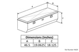 Truck Tool Box 44029 Garrison Series Utility Chest / 46.5 Inch / Diamond Tread Aluminum / Bright / Owens Products