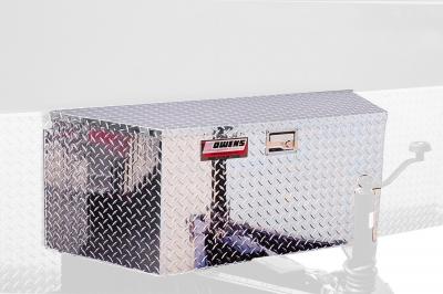Truck Tool Box 45004 Garrison Series Trailer Tongue Cargo / 39 W x 18.5 D x 16 H / Diamond Tread Aluminum / Bright / Owens Products